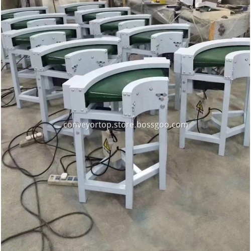 Customized 90 Degree Curved Belt Conveyor System